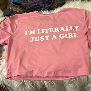Just a girl crop top